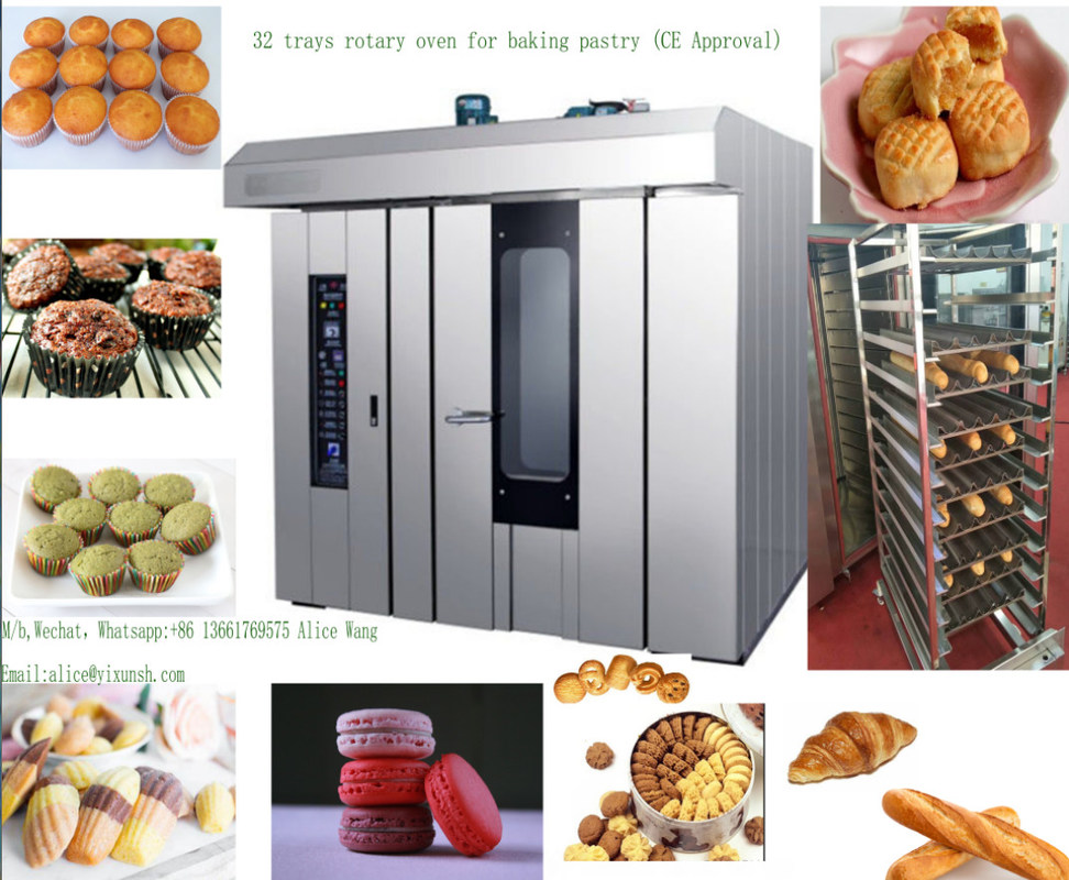 220V Industrial Bakery Equipment Oven CE Approval YX32G Gas convection