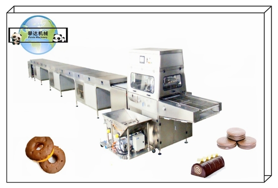 Chocolate Coating Machine Line Chocolate Enrobing Equipment Line Chocolate Fountain Coating Machinery