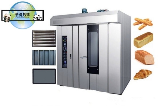 PD64 Hot Wind Rotary Baking Oven Stainless Steel 304 Industrial Bakery Equipment For Baguette Toast Cake Cookie Breads