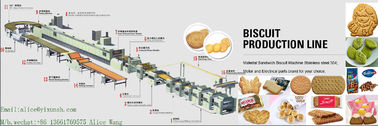 4 in 1 biscuit production line Fully automatic biscuit line for hard soft sandwich chocolate coating biscuit 500kg / h