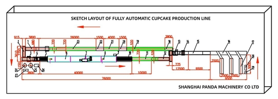 Cupcakes Production Line Fully Automatic A To Z Cake Machine Commercial Muffin Cup Cake Processing Line 400Kg Per Hour