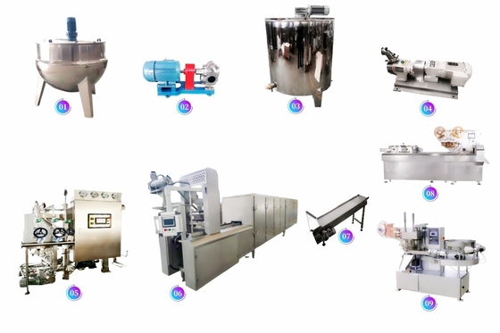 A To Z Lollipop Production Line 300KG/H Assorted Shaped Lollipop Line Candy Machine China Factory Supplier