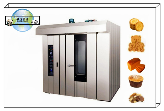 PD64 Hot Wind Rotary Baking Oven Stainless Steel 304 Industrial Bakery Equipment For Baguette Toast Cake Cookie Breads