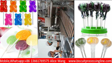 Professional Hard Candy Lollipop Production Line 150kg / 300kg Per Hour Automatic 15 - 50kw